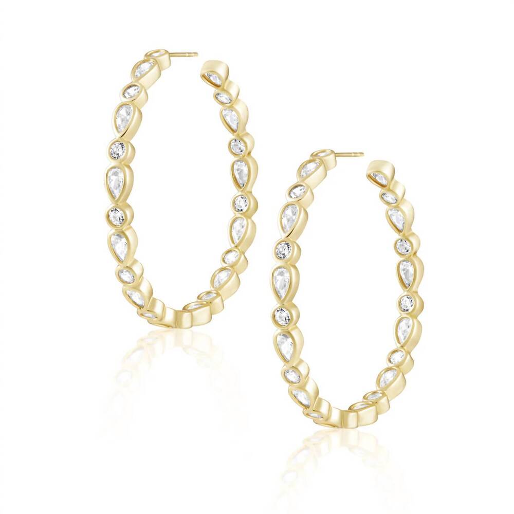 NEW SAHIRA women's cassidy hoops in gold
